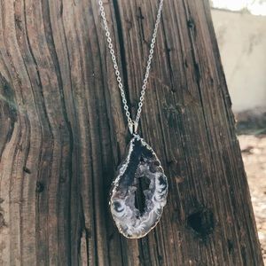 Faux crystal necklace